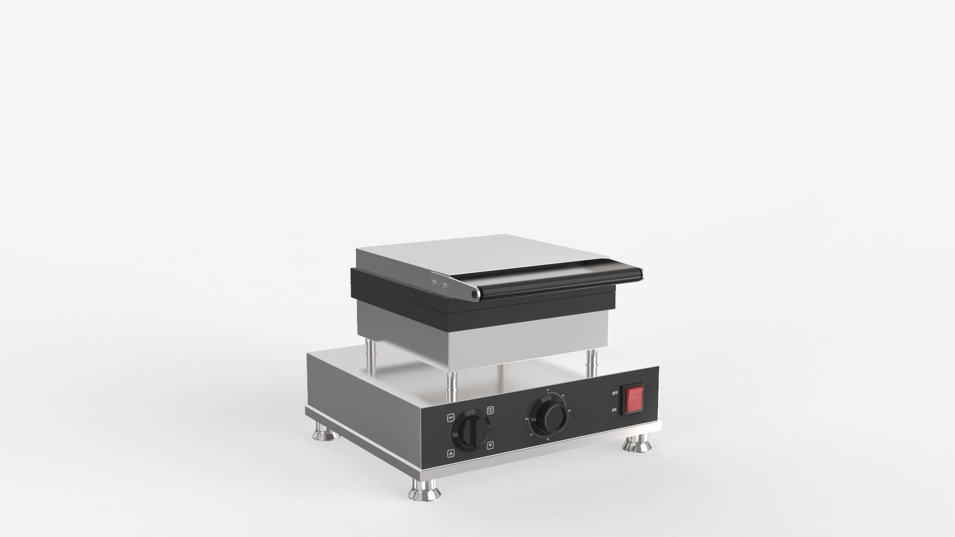 Square Waffle Maker 3D model_1
