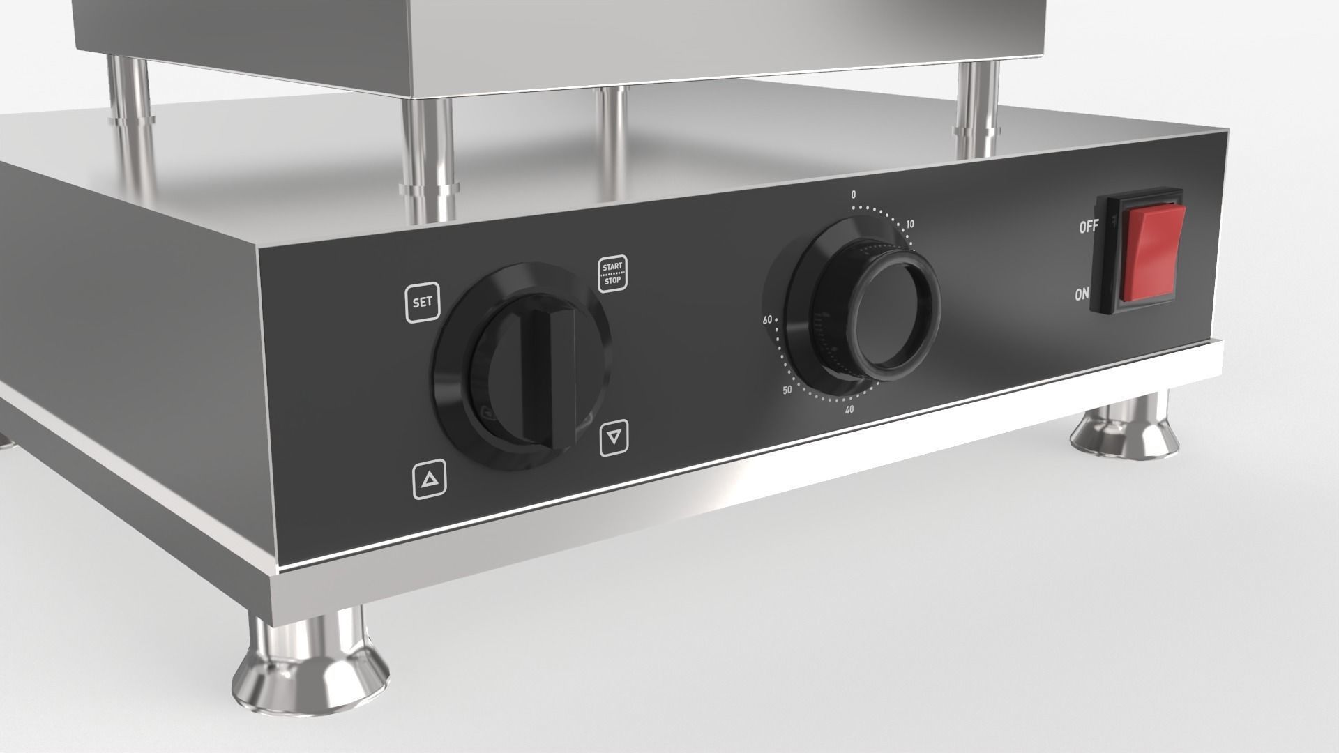 Square Waffle Maker 3D model_11