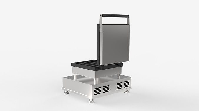 Square Waffle Maker 3D model 6