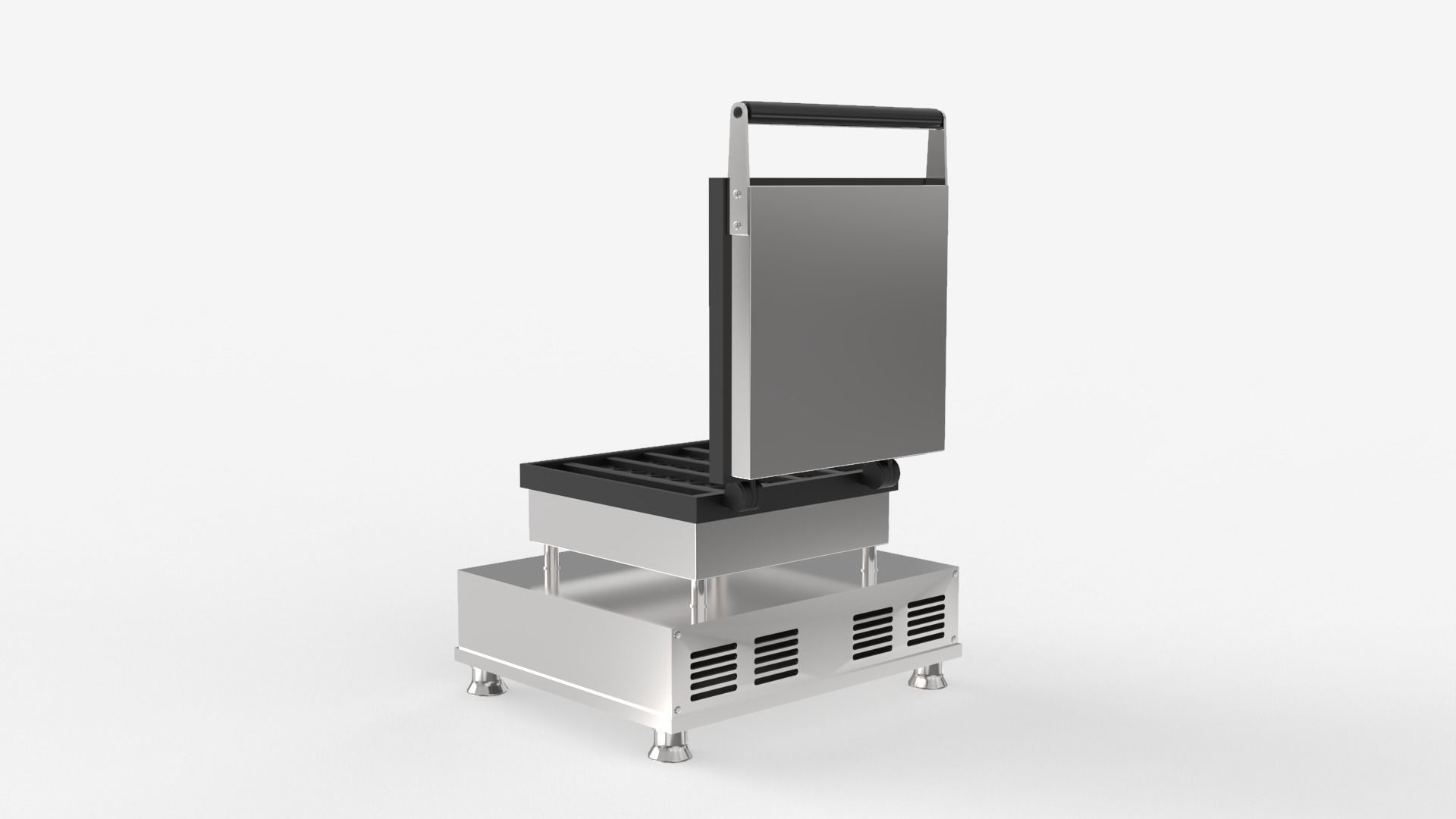 Square Waffle Maker 3D model_5