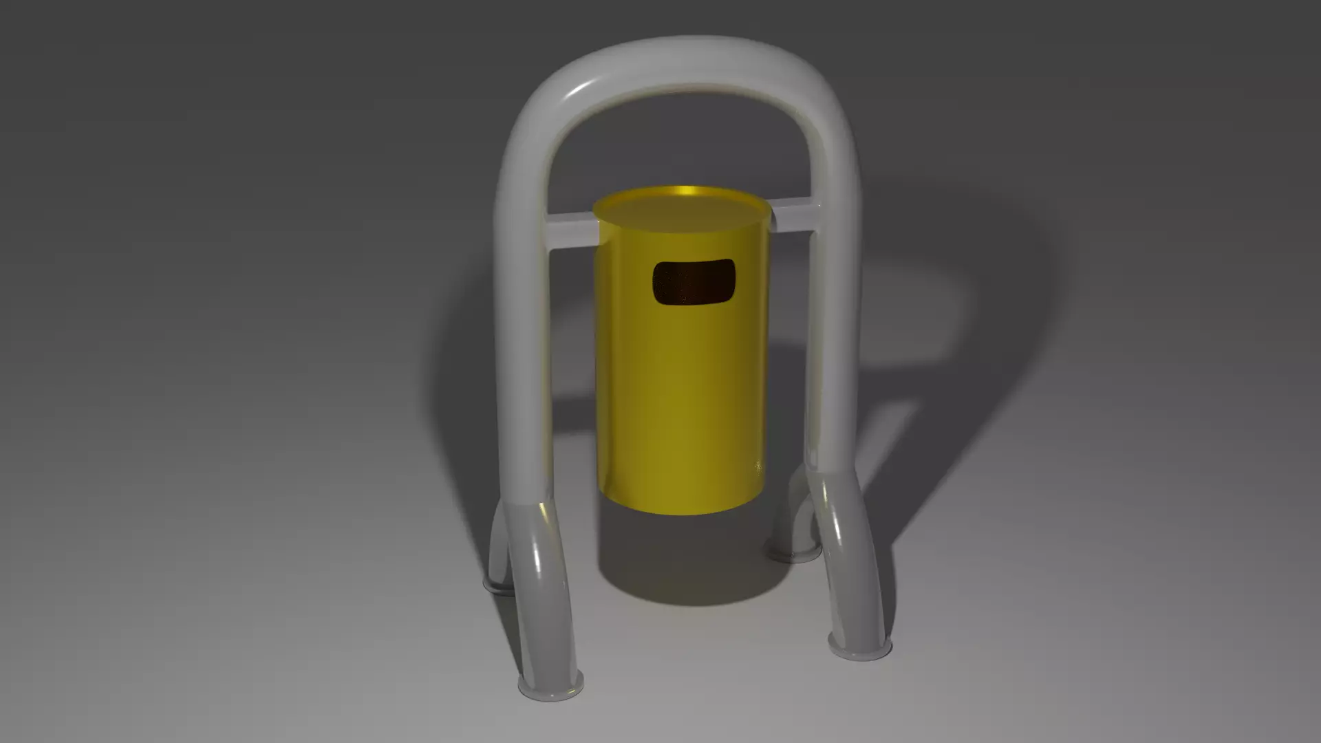 Animated Trash Can Free 3D model