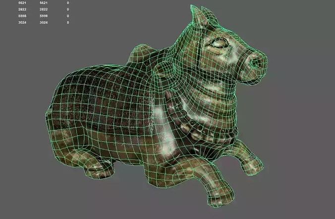 Nandi bull Free low-poly 3D model