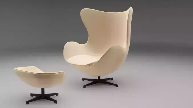 HAY Uchiwa Lounge Quilted armchair 3D model Low-poly 3D model