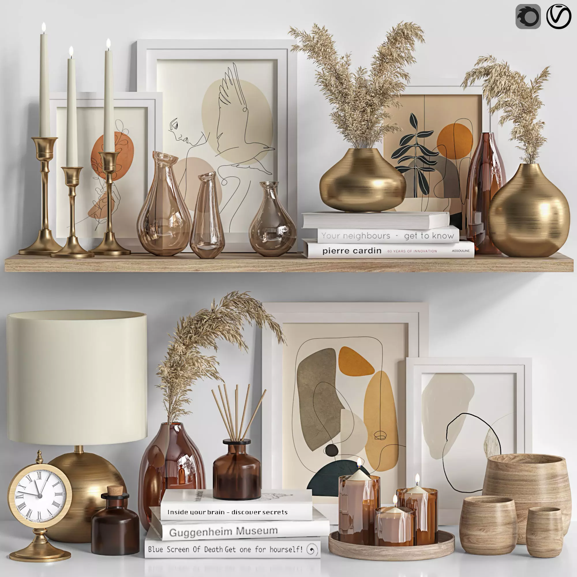 Decorative set 3D model | CGTrader