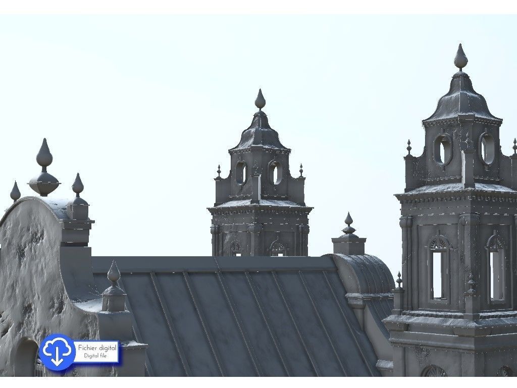 Baroque cathedral 3D print model_3