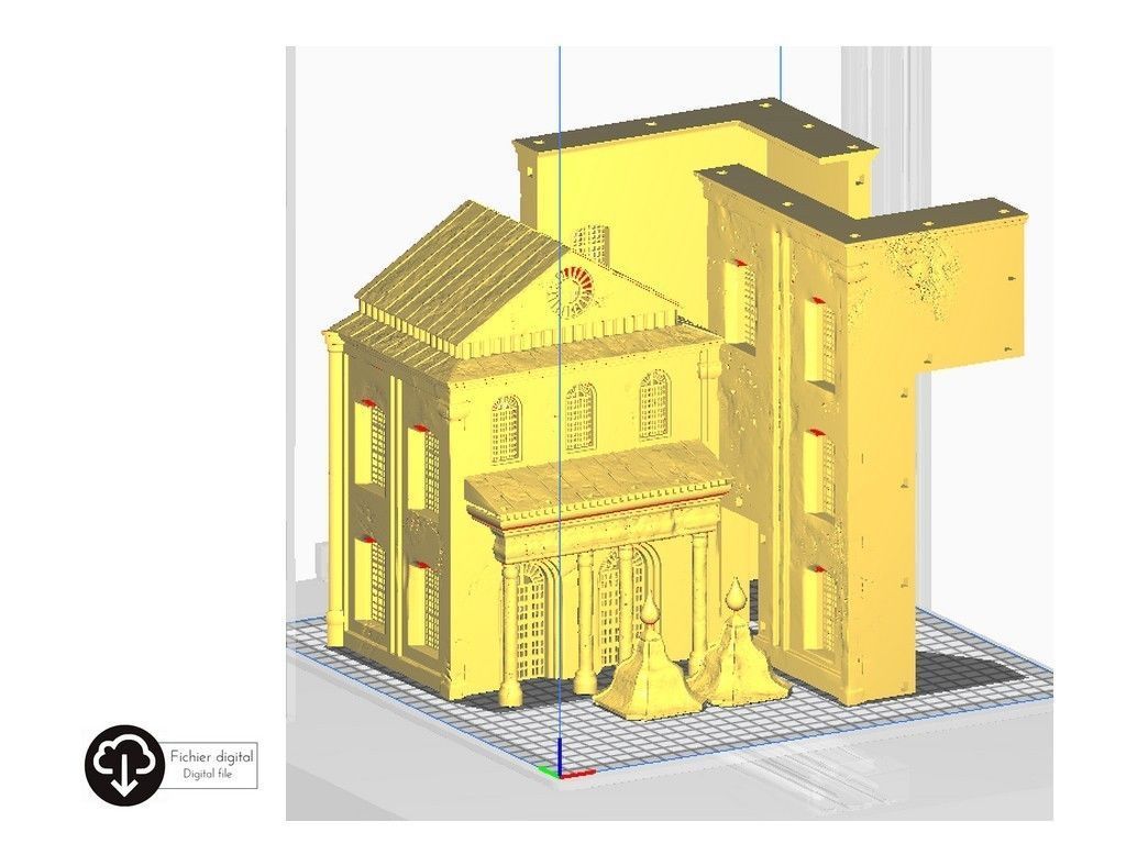 Baroque cathedral 3D print model_12