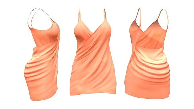 Beach Wrap Dress Low-poly 3D model