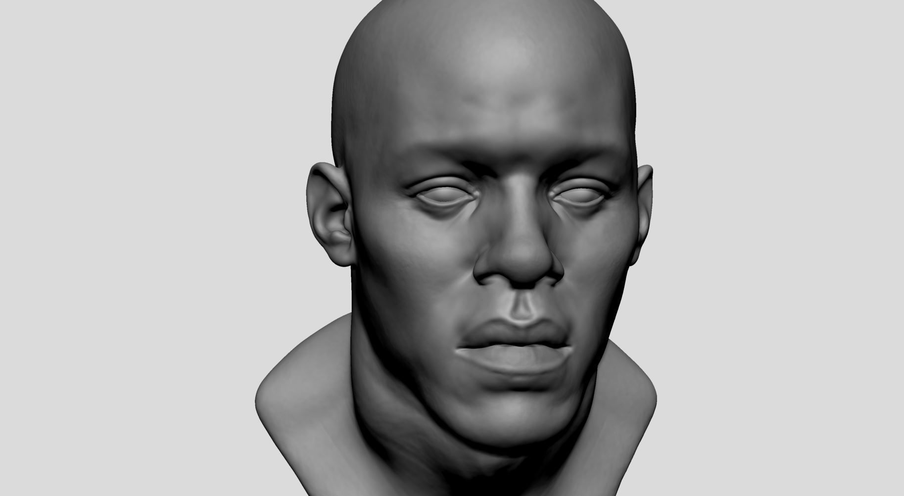 Male Head v8 3D model_9