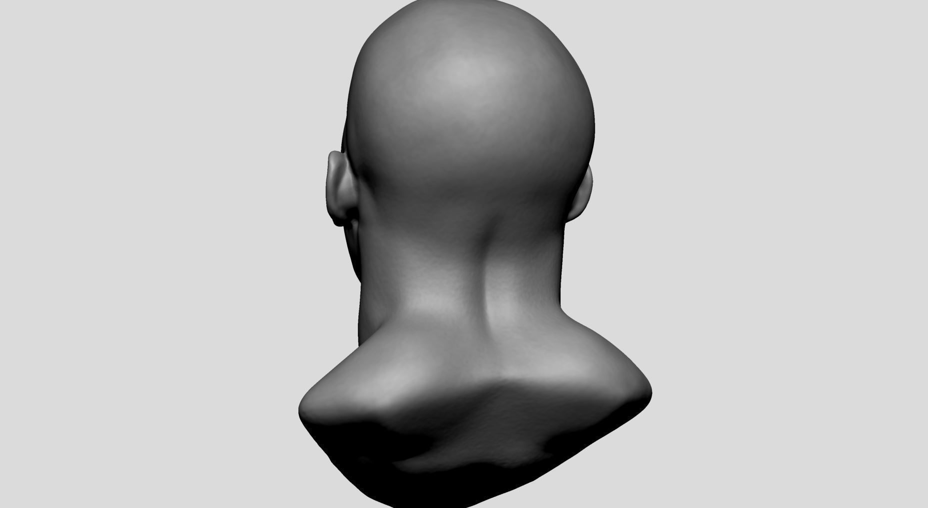 Male Head v8 3D model_3