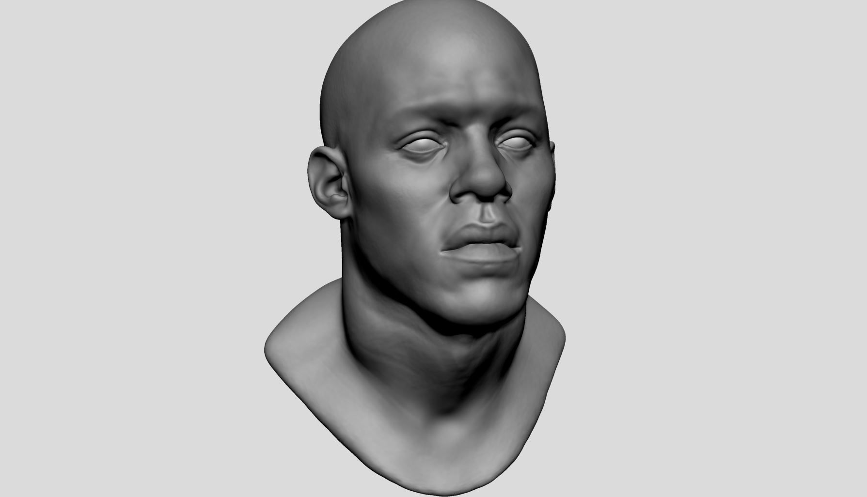 Male Head v8 3D model_7