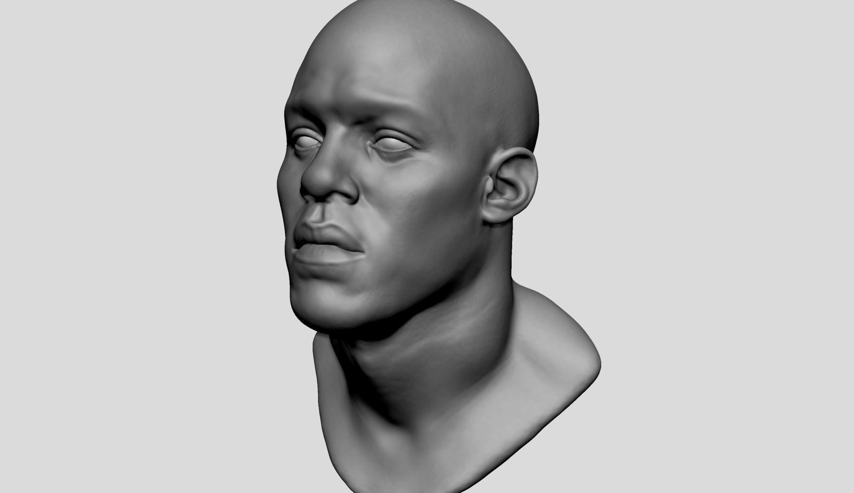 Male Head v8 3D model_5