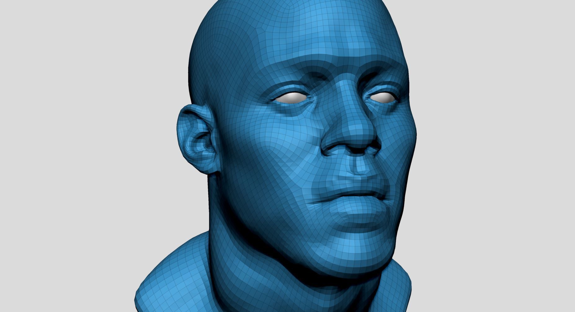 Male Head v8 3D model_10