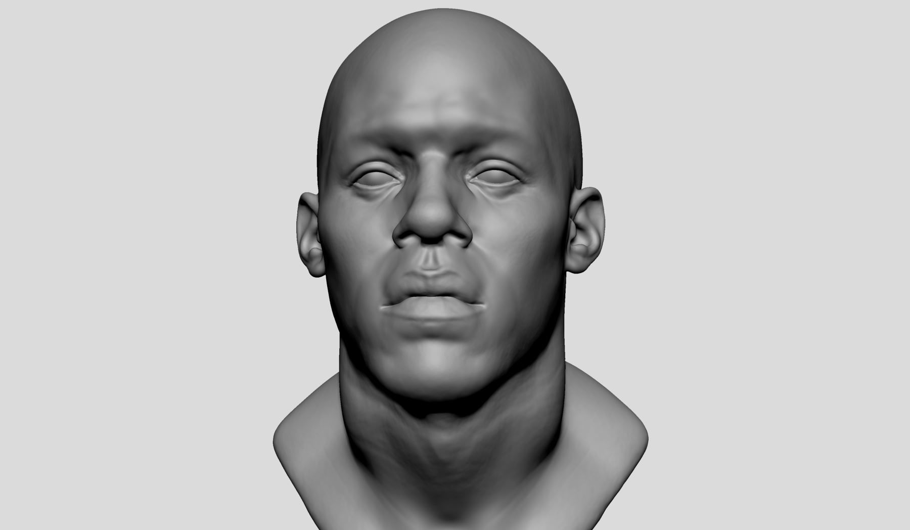 Male Head v8 3D model_12