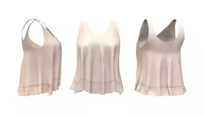 V-Neck Top V2 Low-poly 3D model