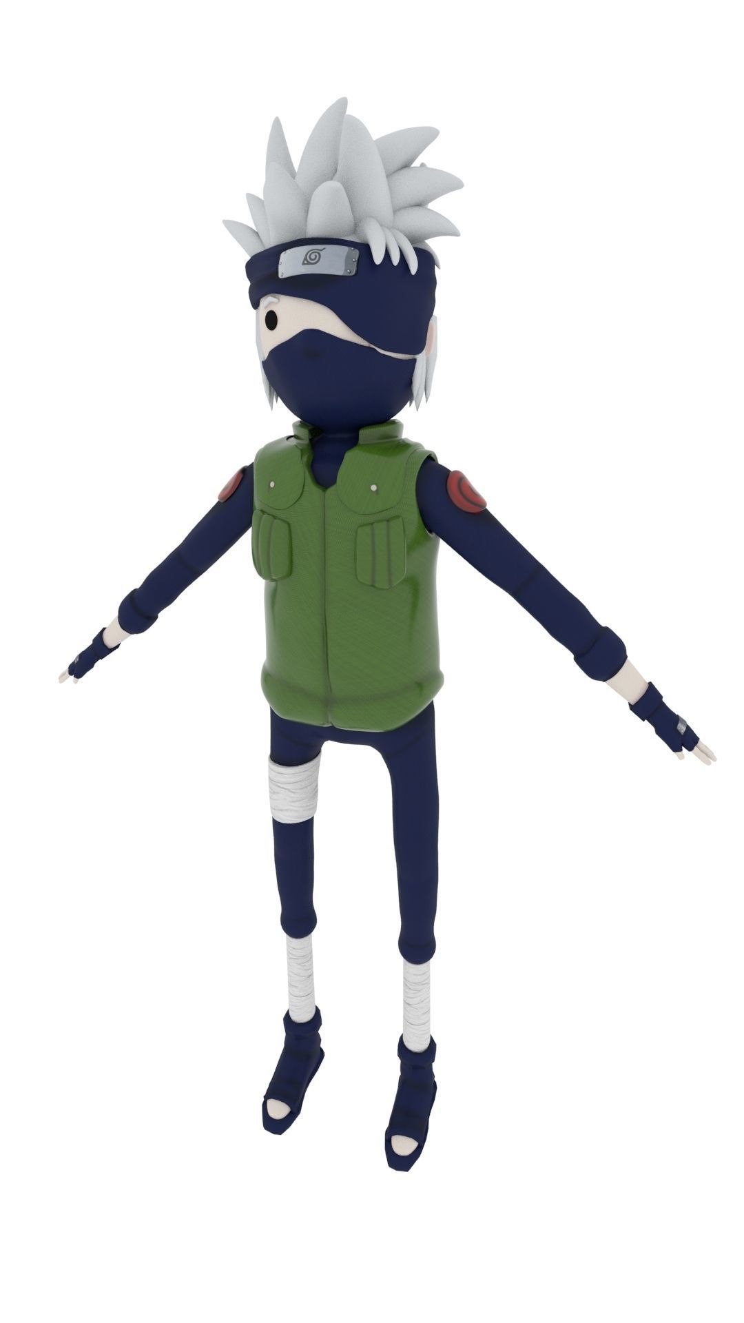 Kakashi Hatake Rig 3D model_2