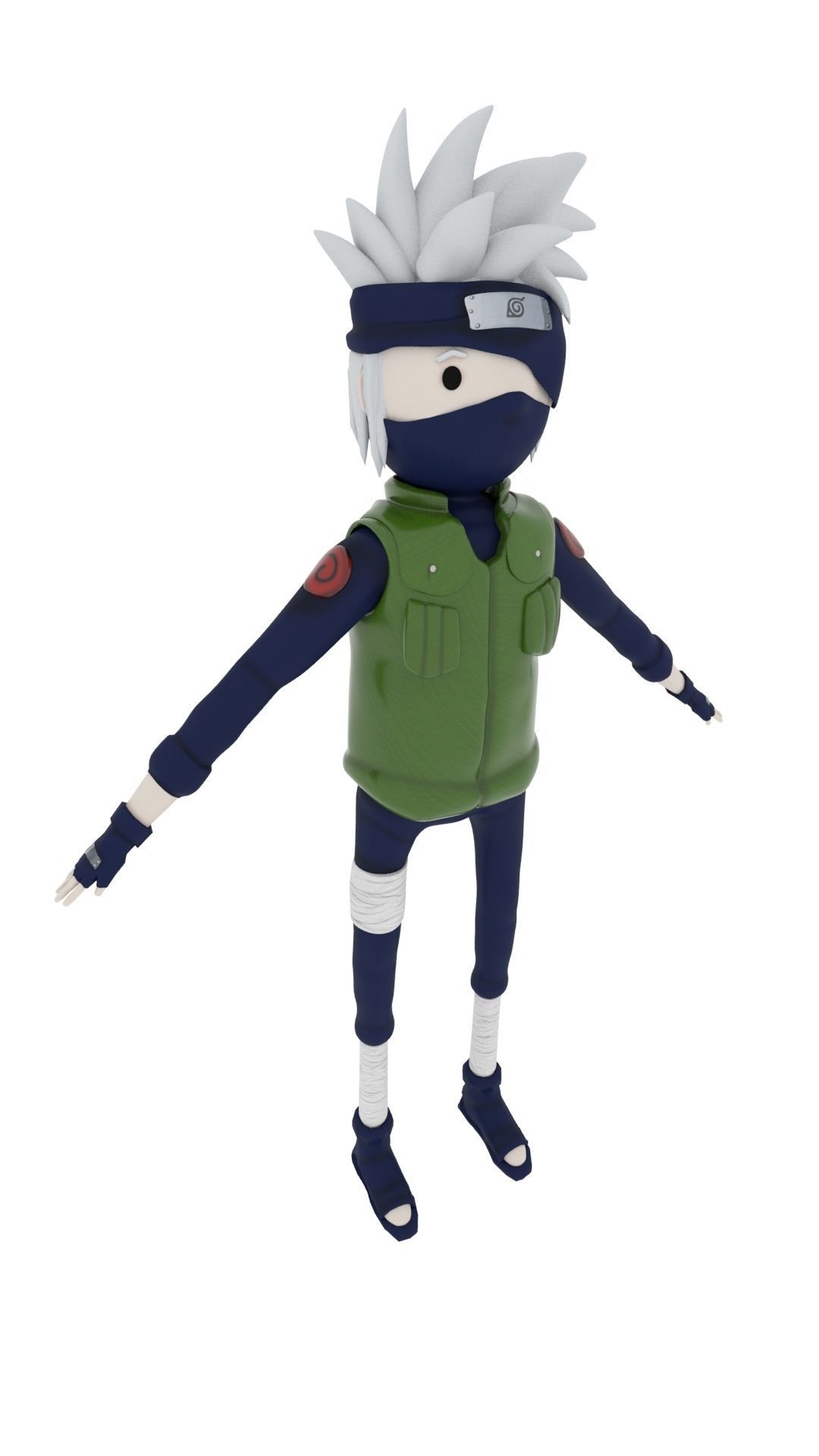 Kakashi Hatake Rig 3D model_4
