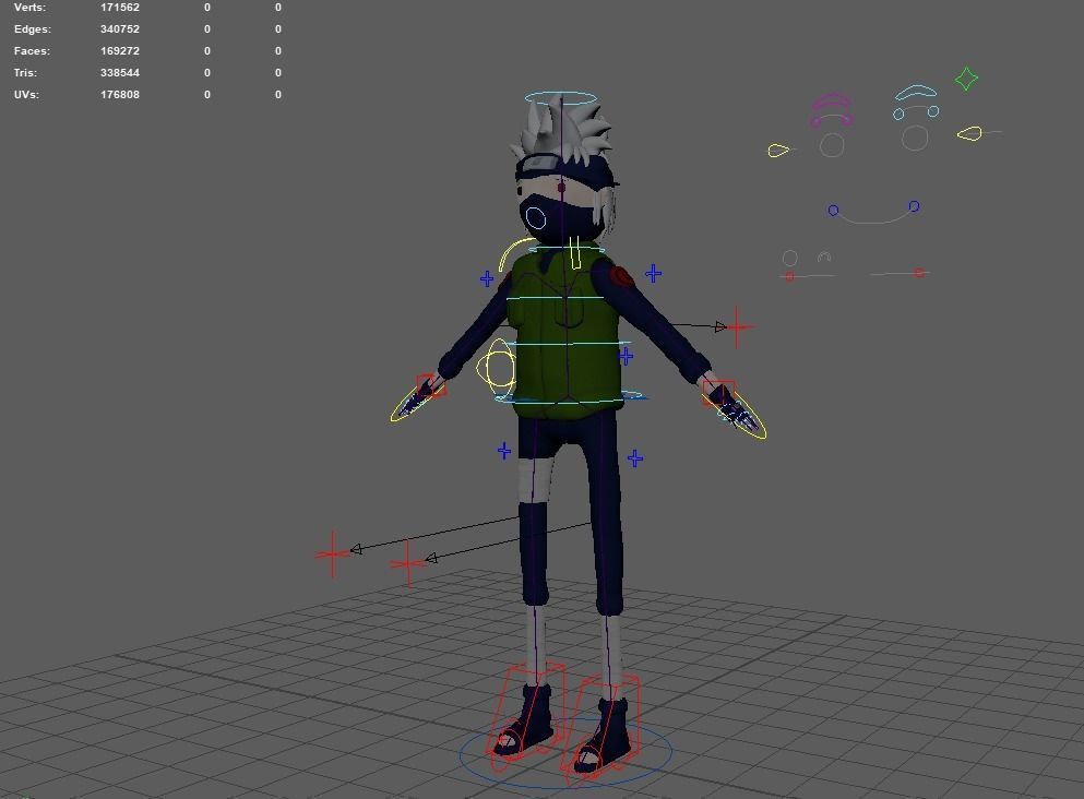 Kakashi Hatake Rig 3D model_6