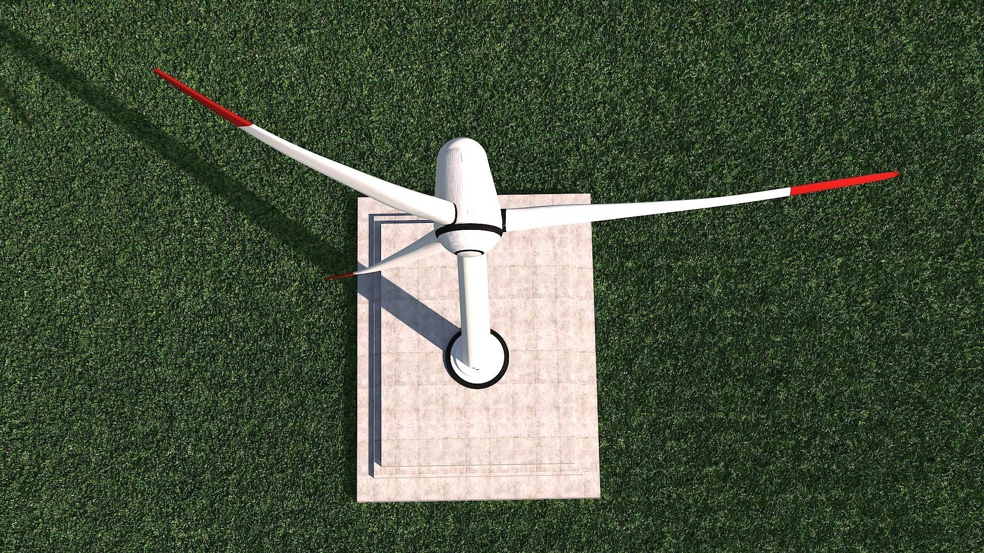 Wind Turbine Clear Energy low poly Low-poly 3D model_9