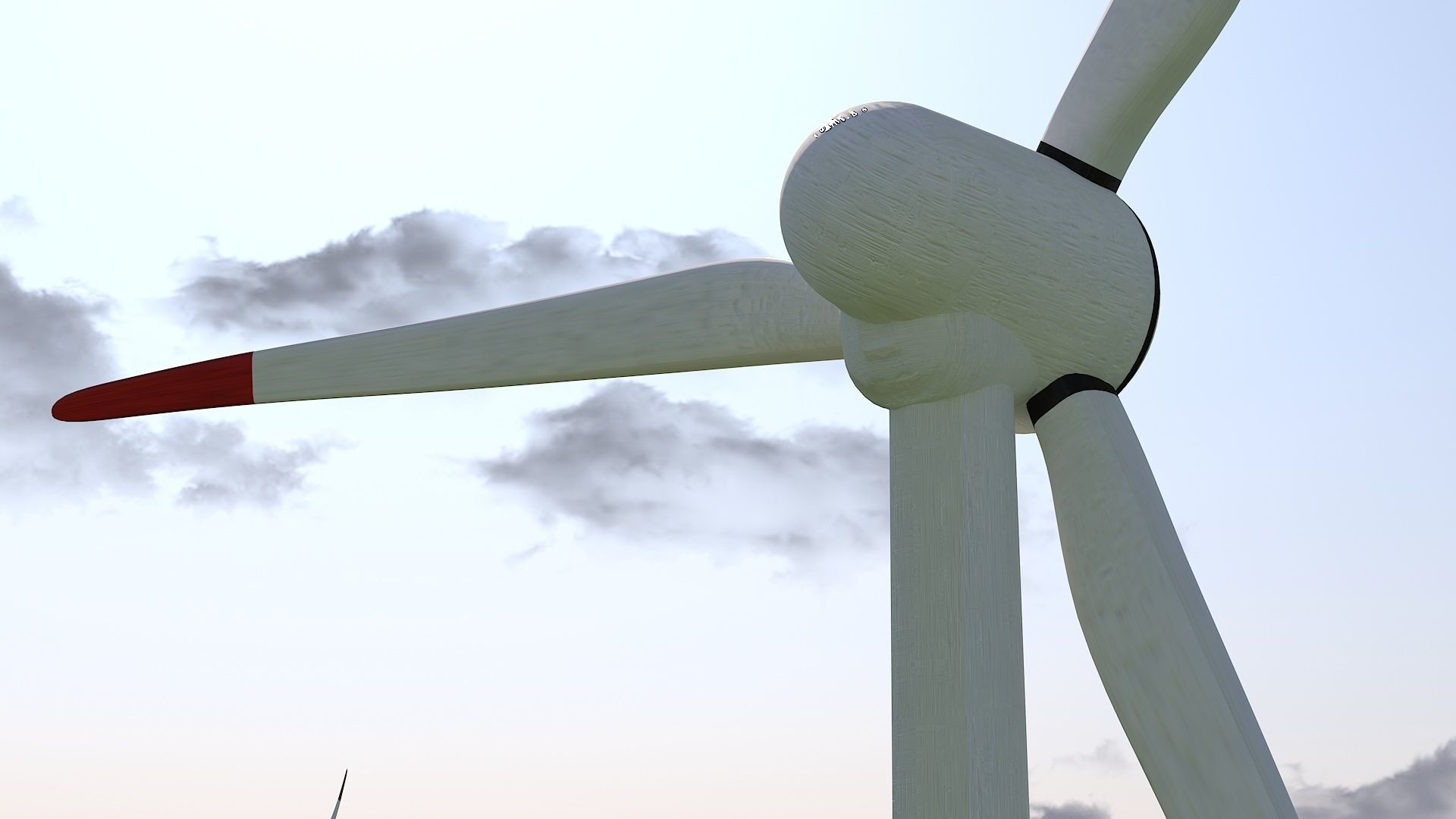 Wind Turbine Clear Energy low poly Low-poly 3D model_4