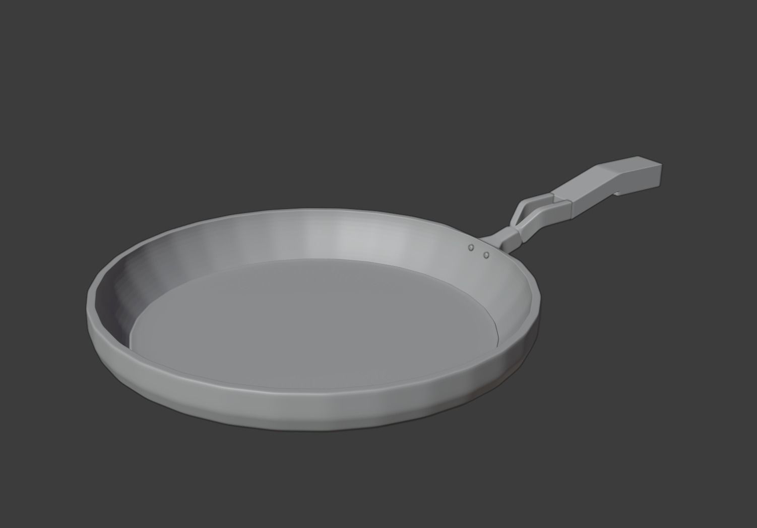 Modern Frying Pan 3D model_7