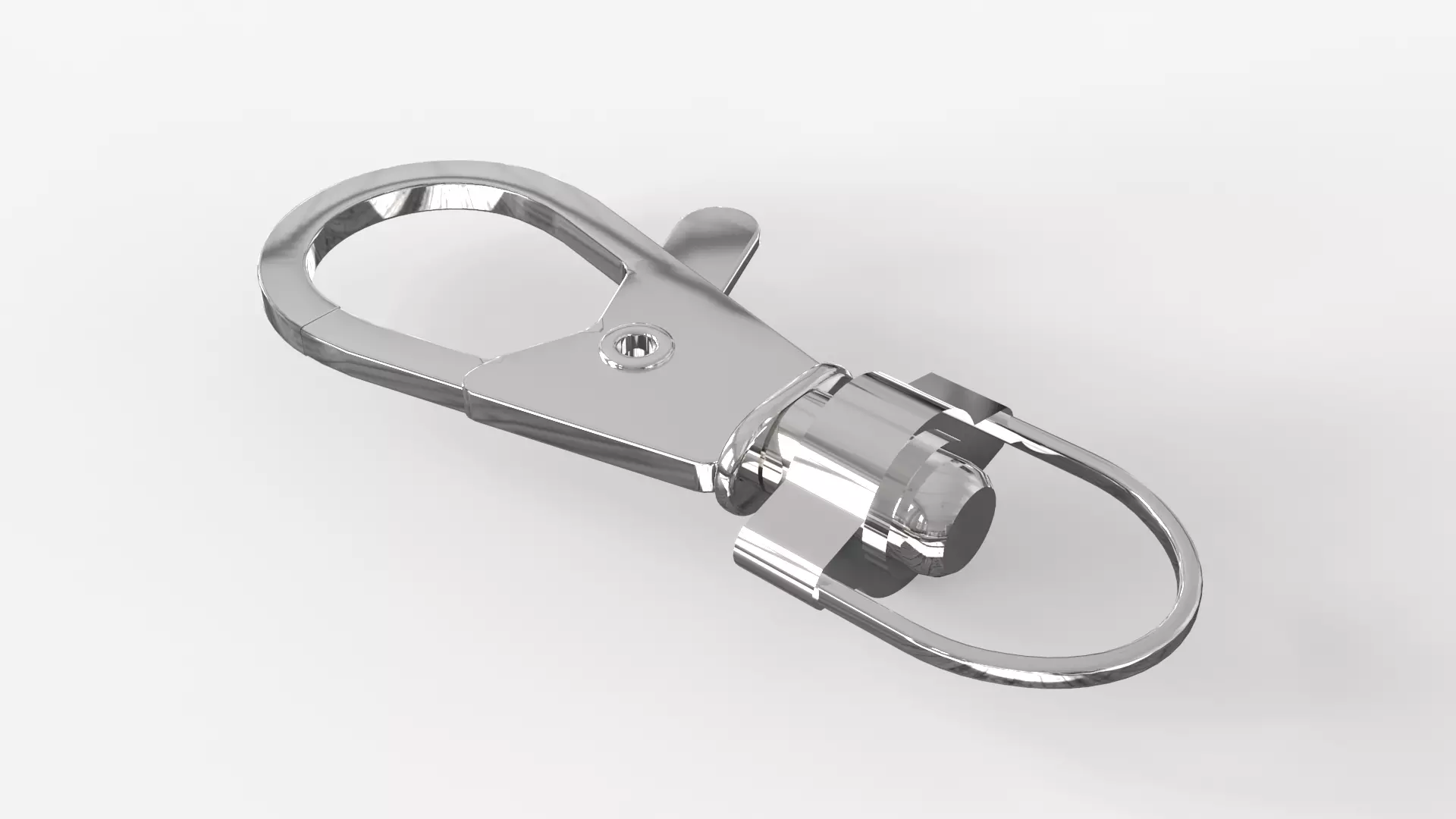 Steel Snap Hook 3D model_0