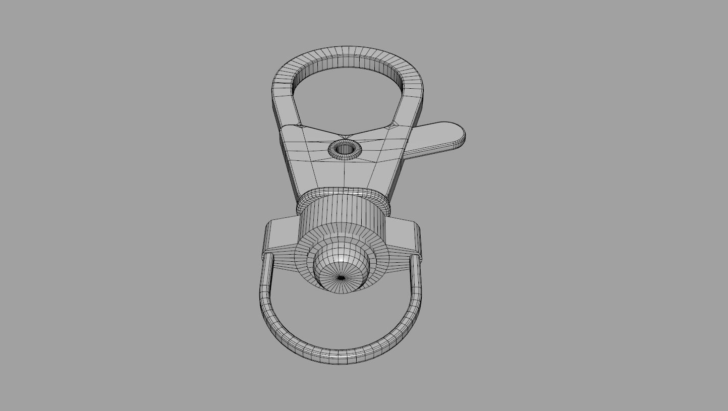 Steel Snap Hook 3D model_8
