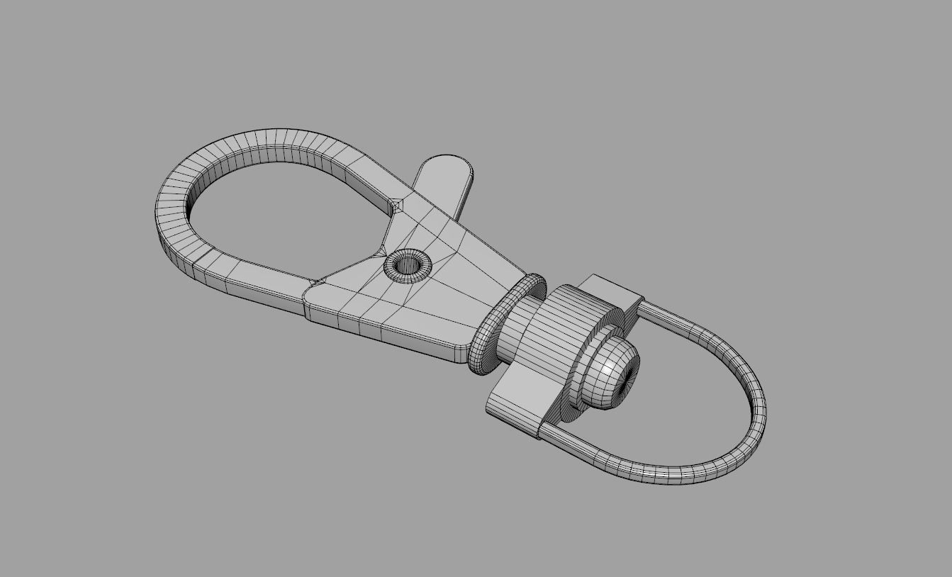 Steel Snap Hook 3D model_7