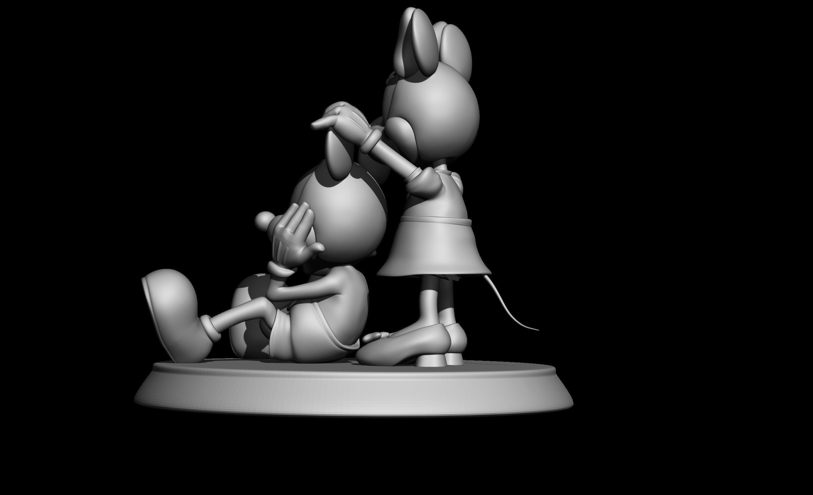 mickey and minnie 3D print model_8
