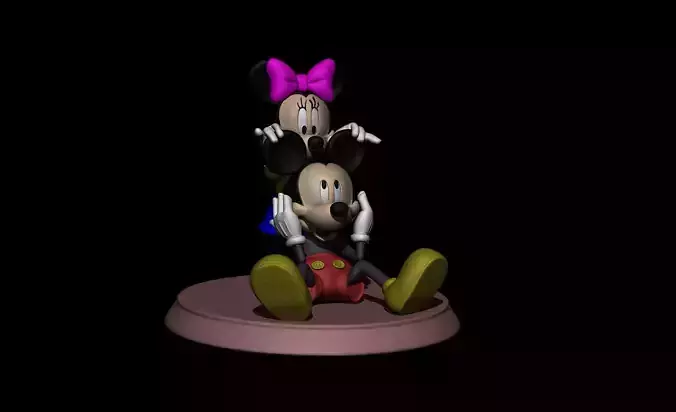 mickey and minnie 3D print model