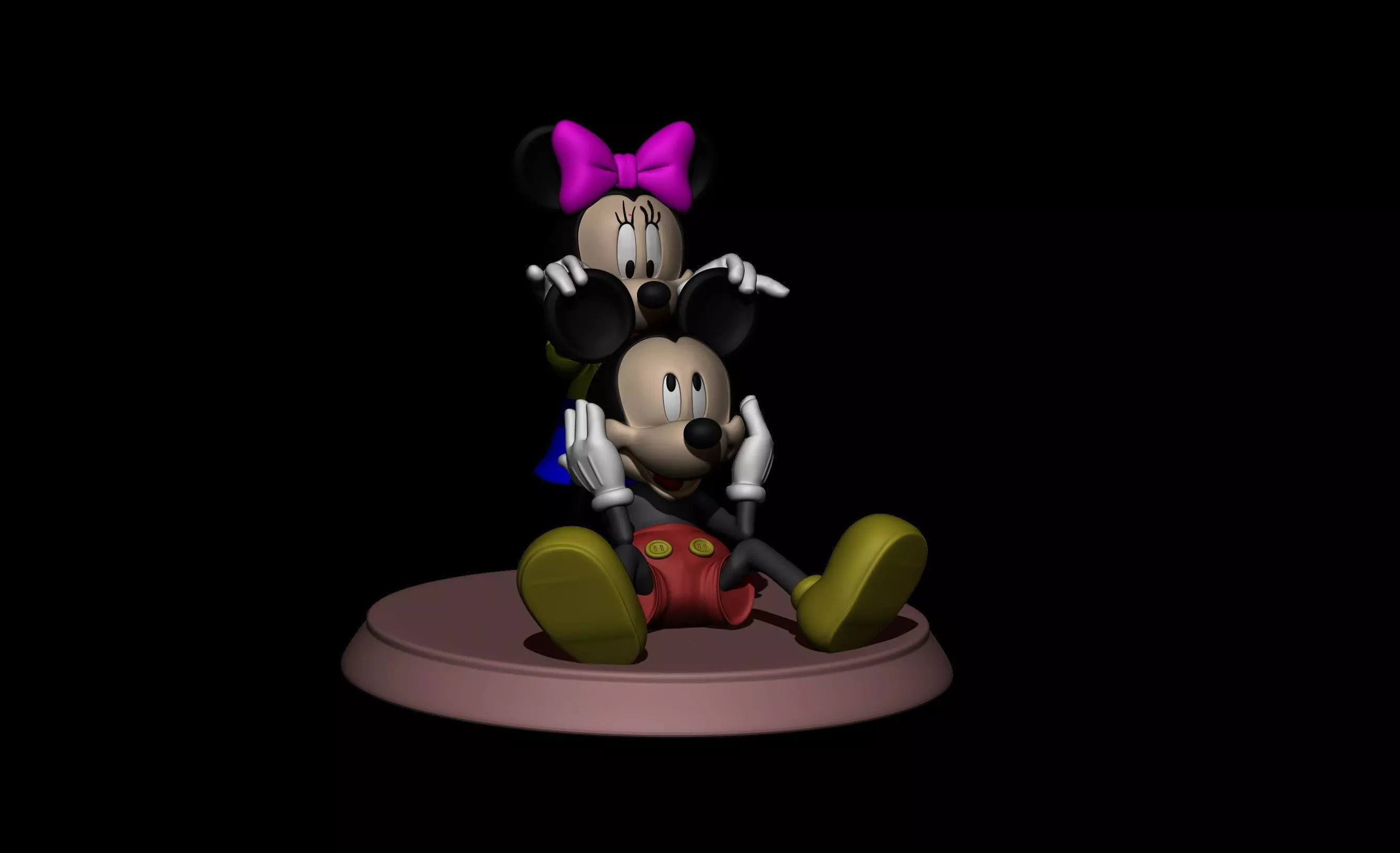 mickey and minnie 3D print model_0