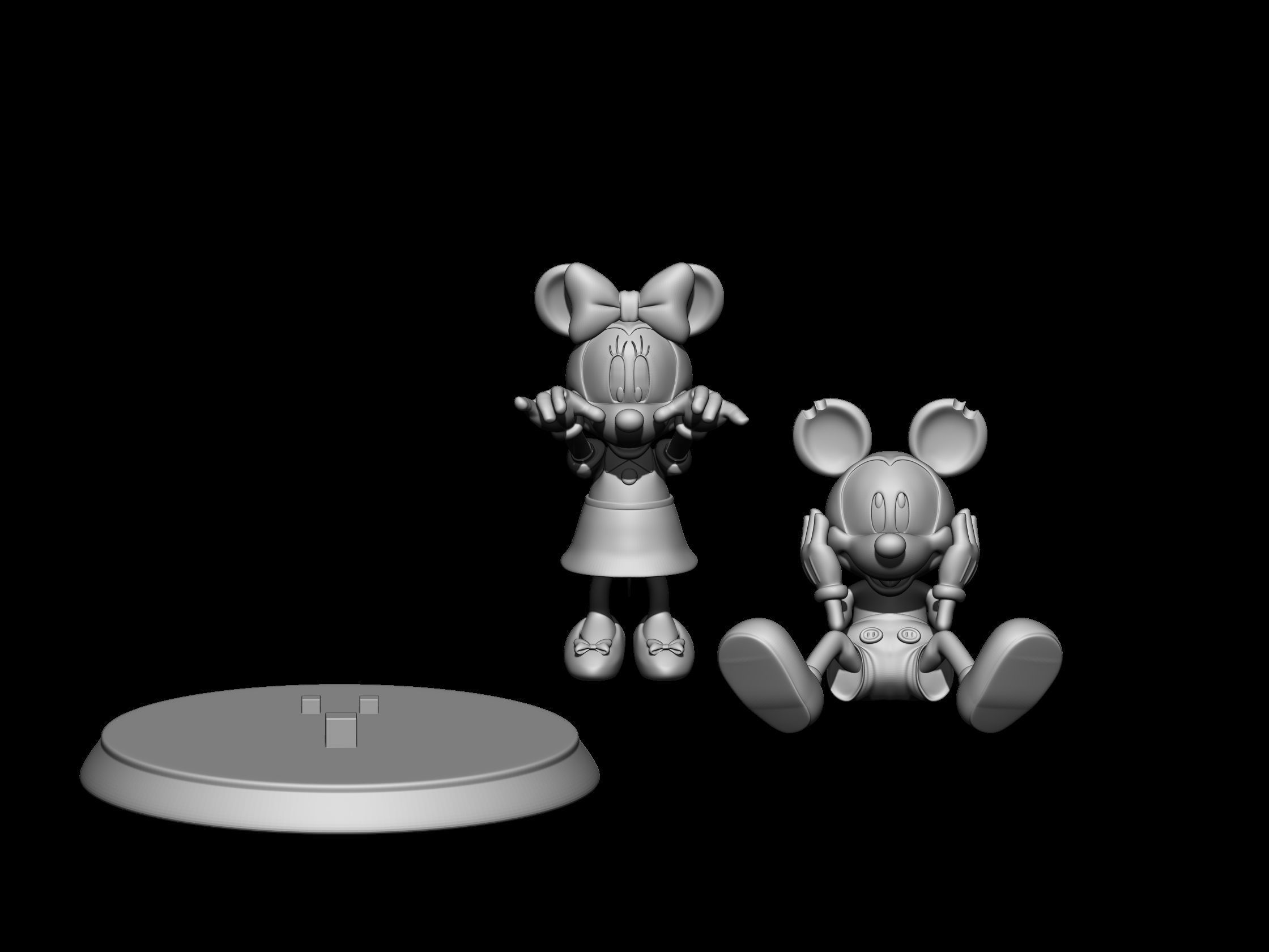 mickey and minnie 3D print model_10