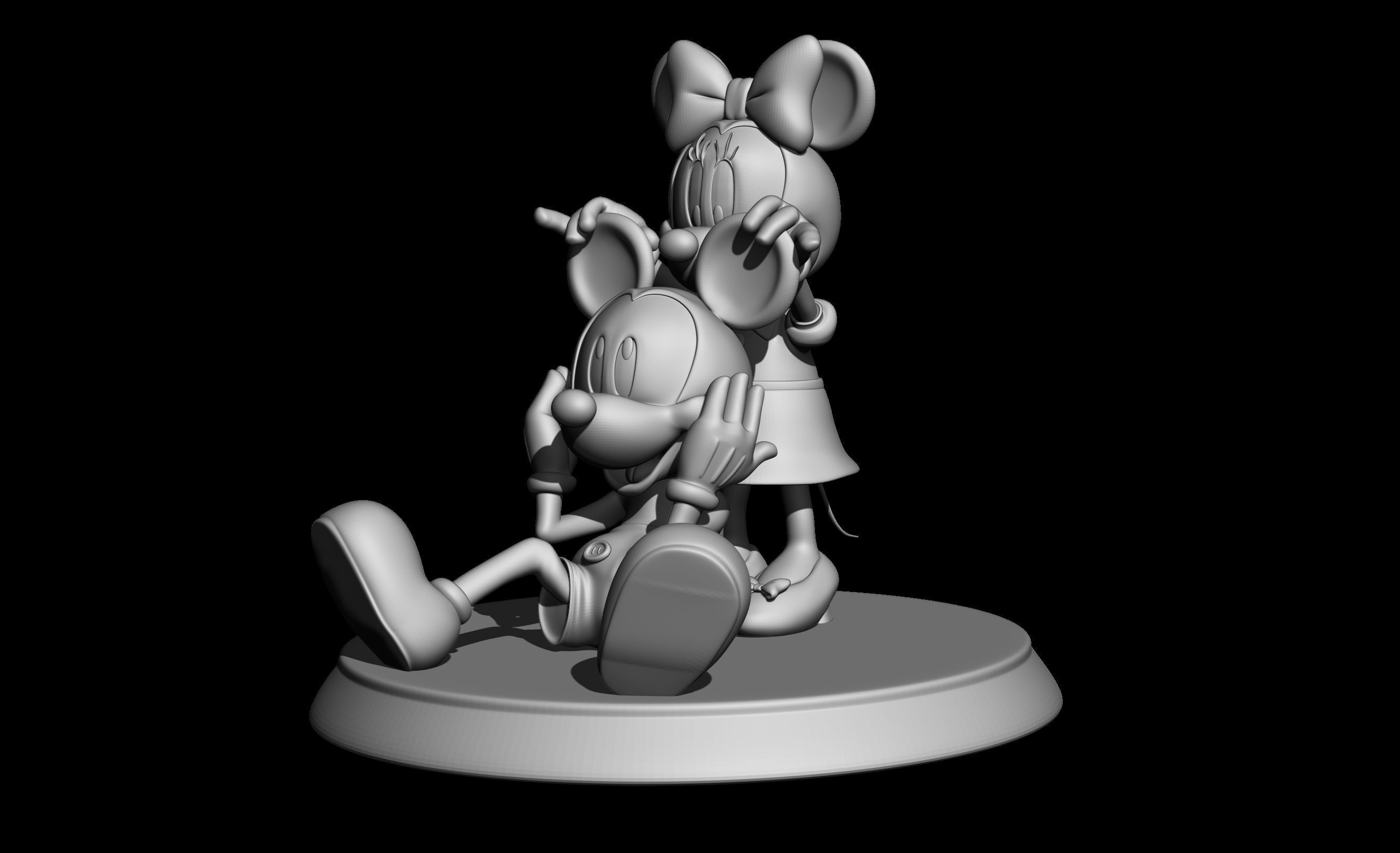 mickey and minnie 3D print model_6