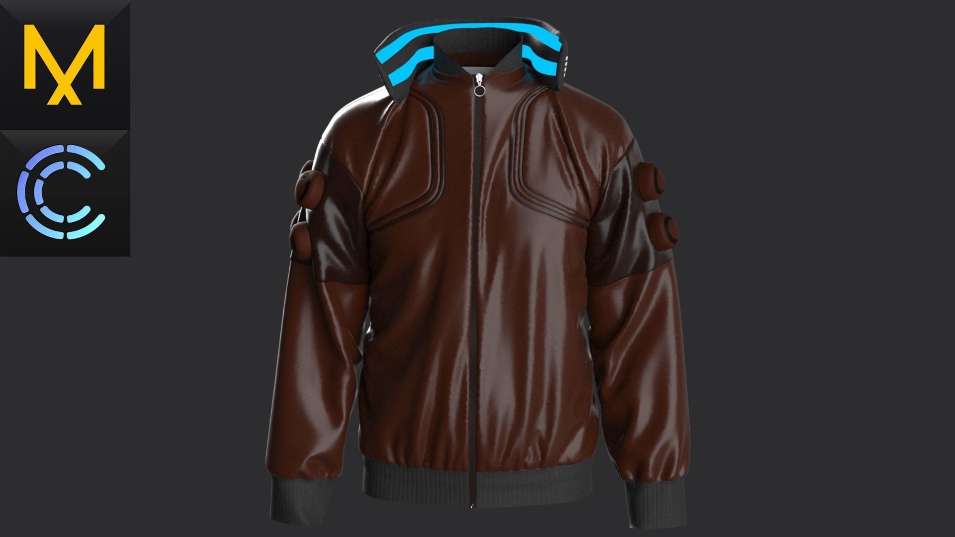 New concept Marvelous Clo3D Jacket CyberPunk Male OBJ mtl FBX 3D model ...