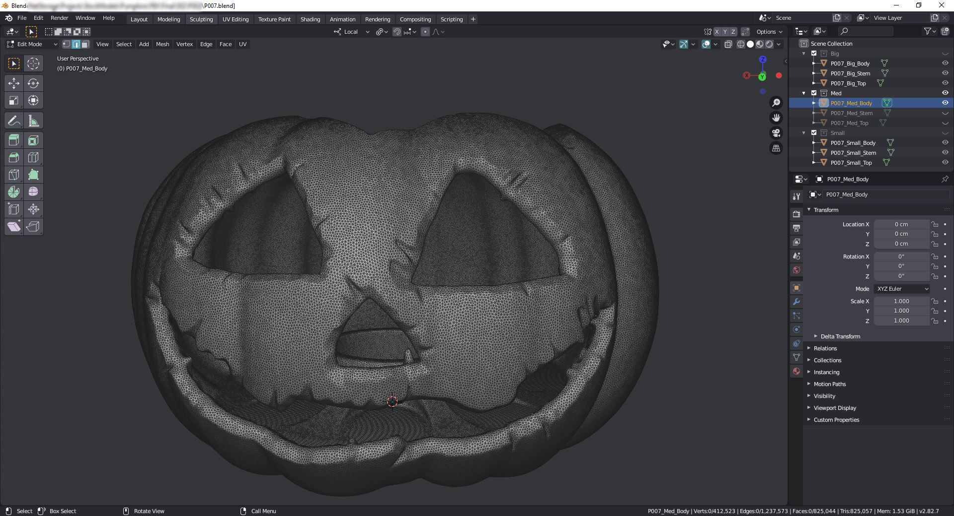 Amazing Pumpkin 007 3D print model_7