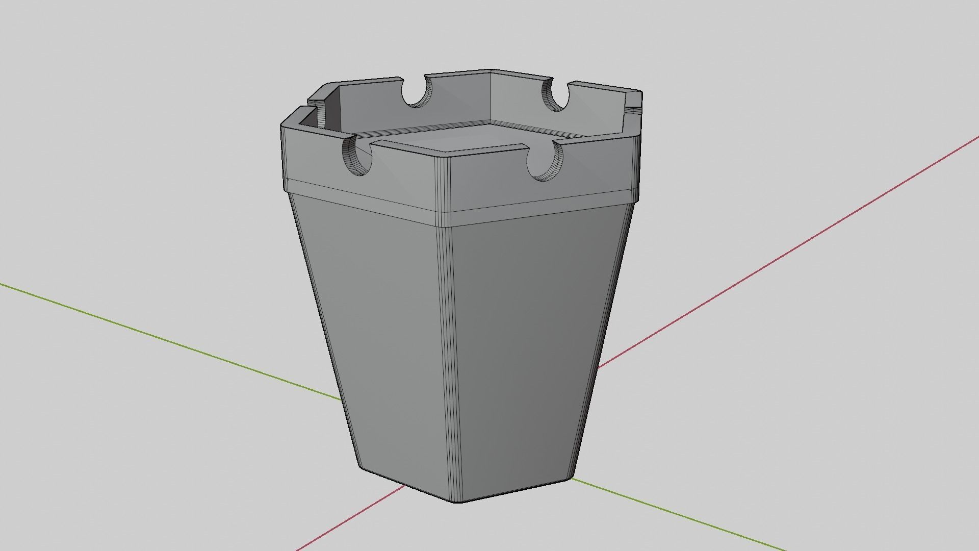 Plastic  Ashtray 3D model_4