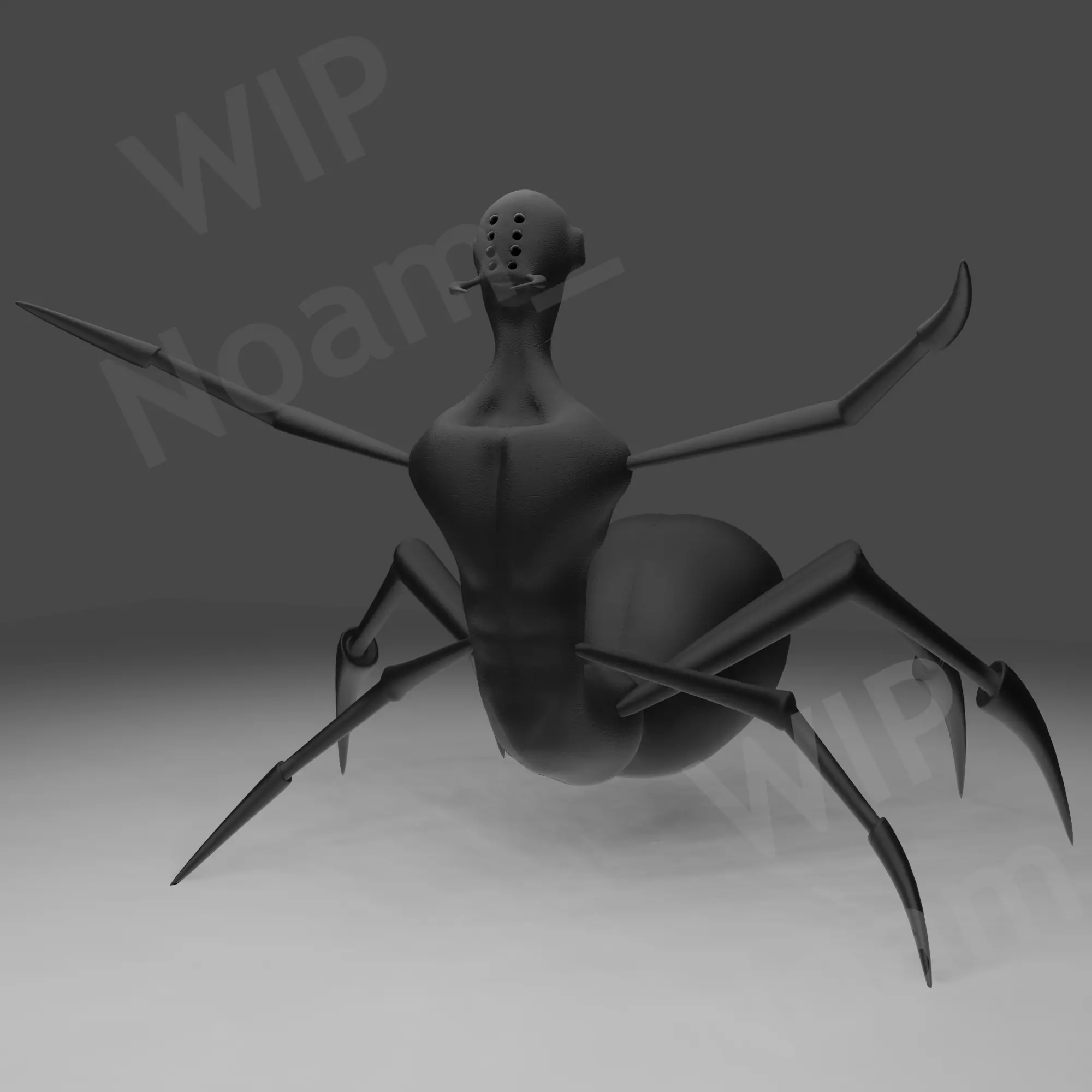 Spider not a finish work Free 3D model