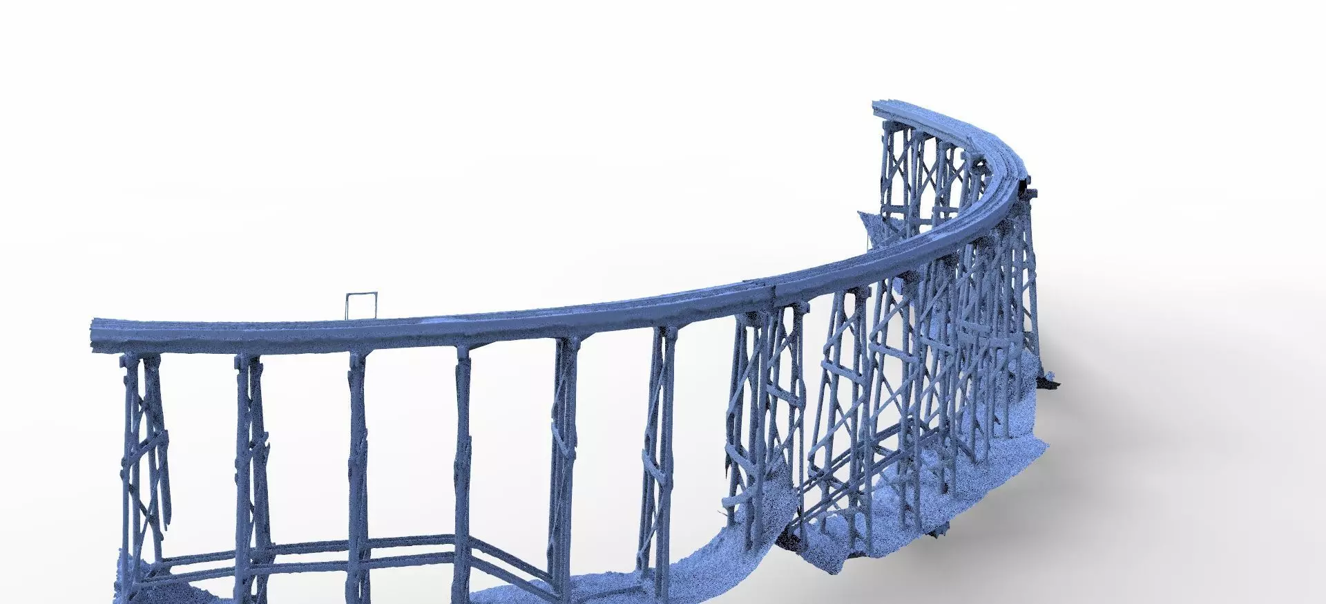 Railway track bridge 3D model