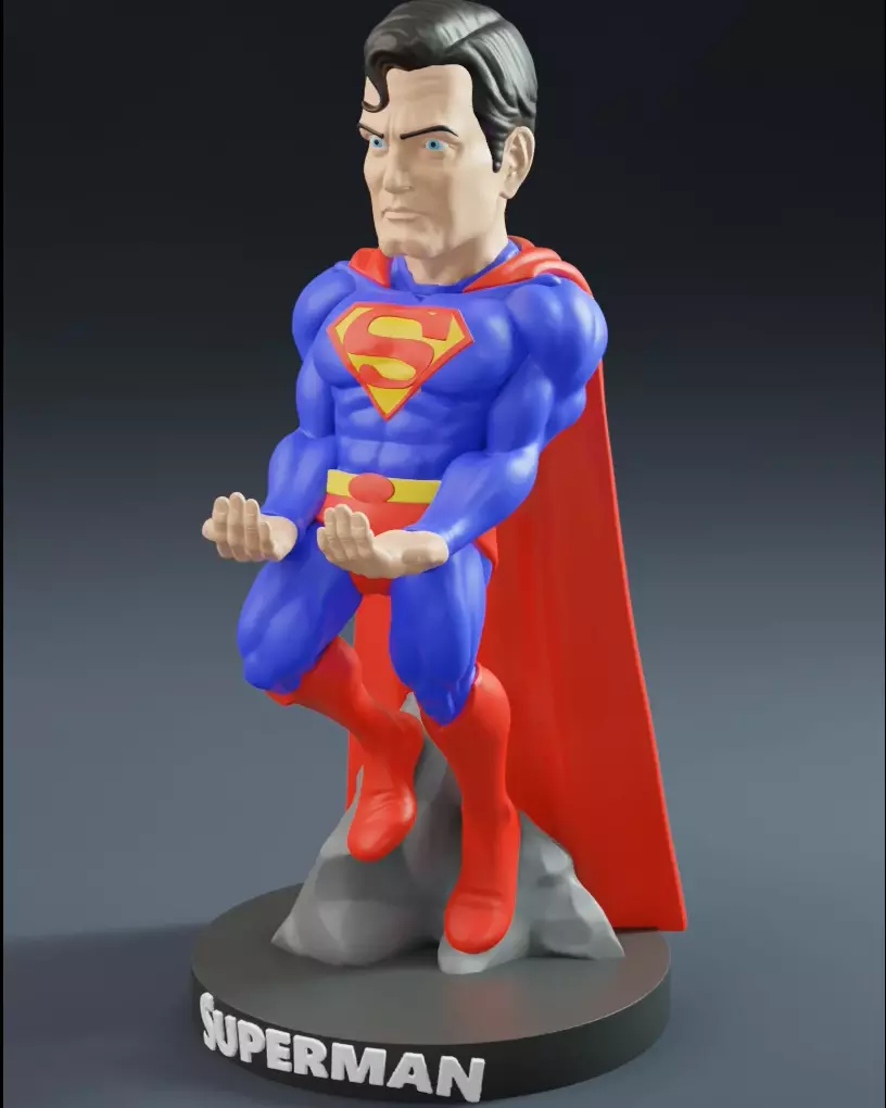 Superman Joystick holder 3D print model_0