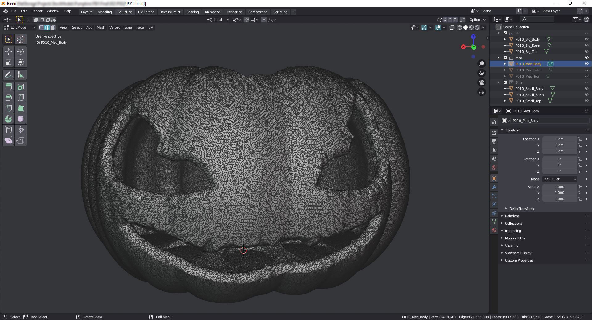 Amazing Pumpkin 010 3D print model_7