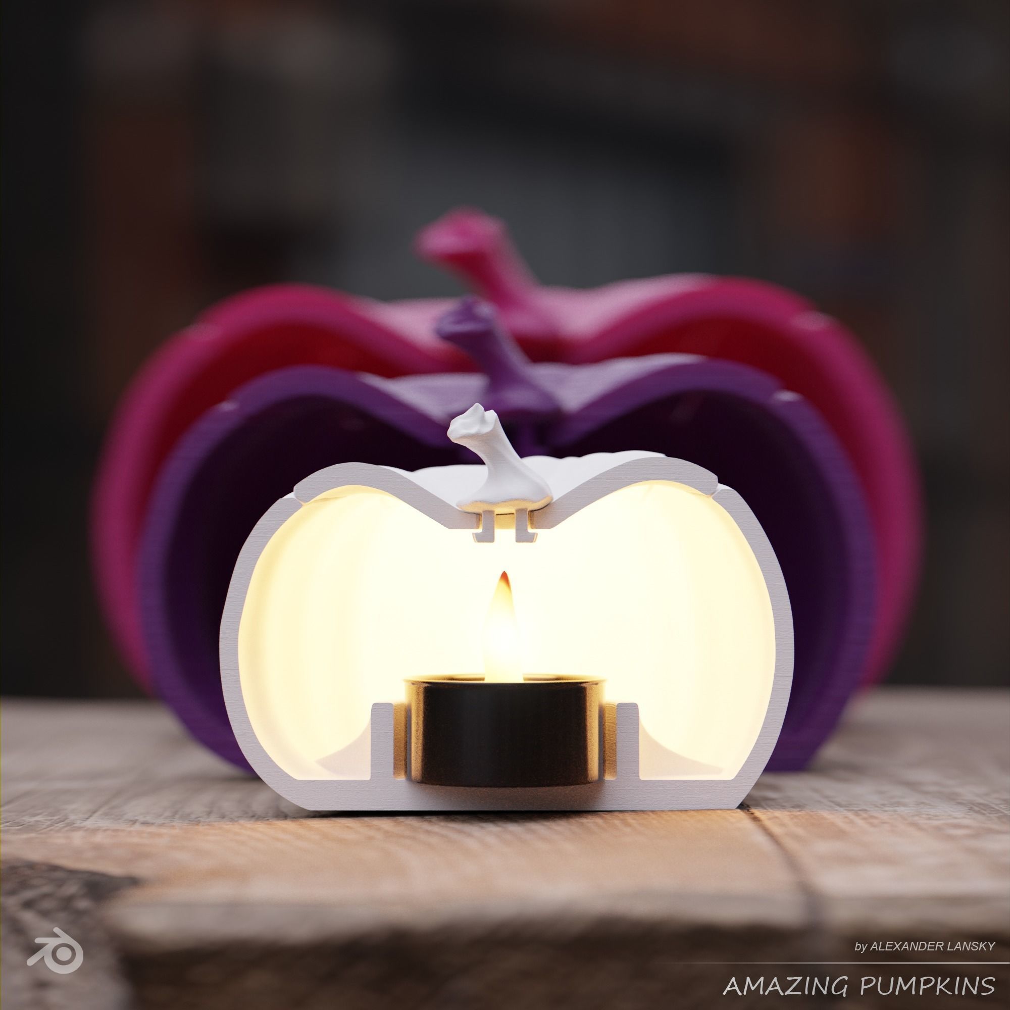 Amazing Pumpkin 011 3D print model_2