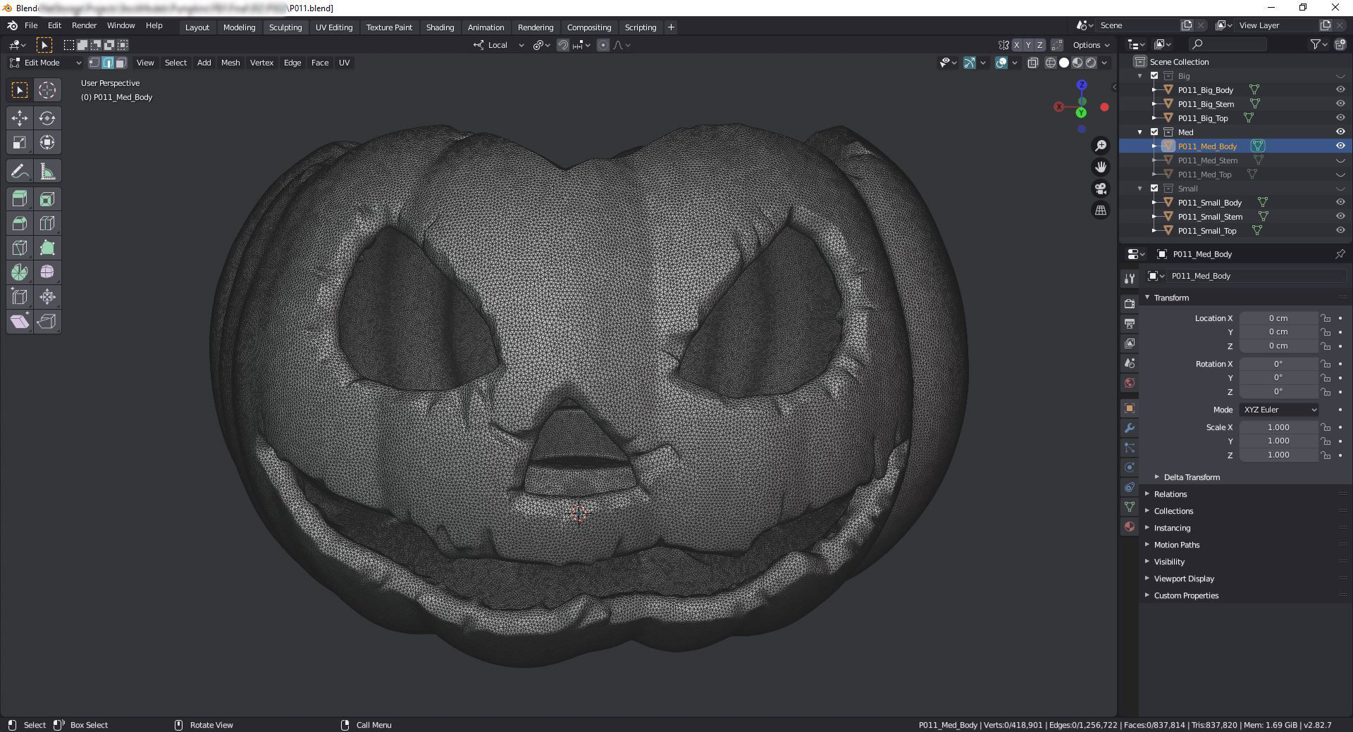 Amazing Pumpkin 011 3D print model_7