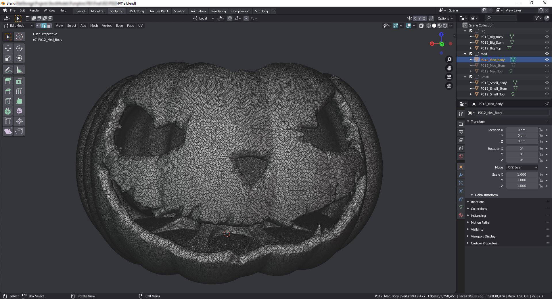 Amazing Pumpkin 012 3D print model_7