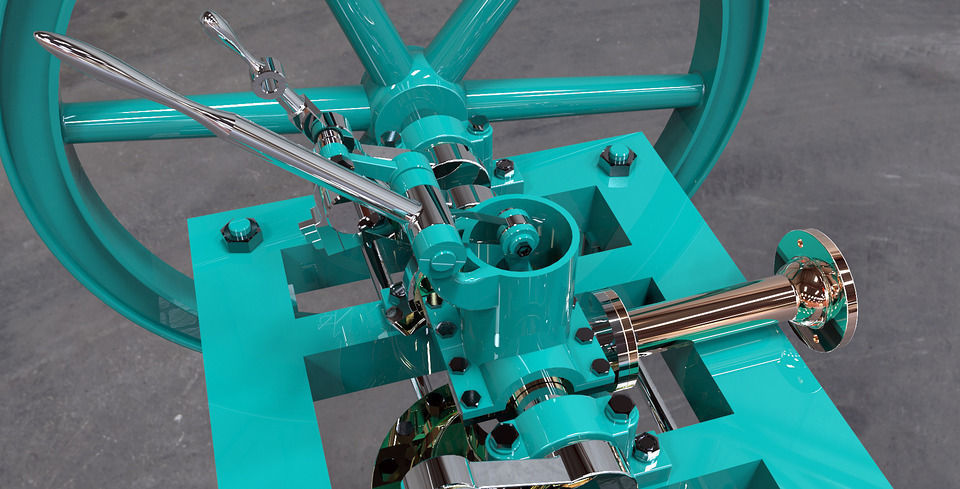 Bodmers siliding cylinder engine Free 3D model_2