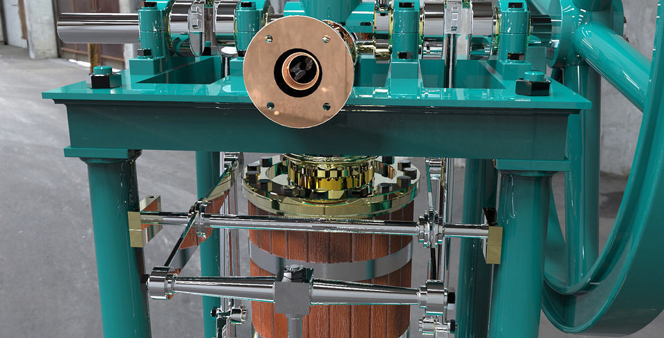 Bodmers siliding cylinder engine Free 3D model_6