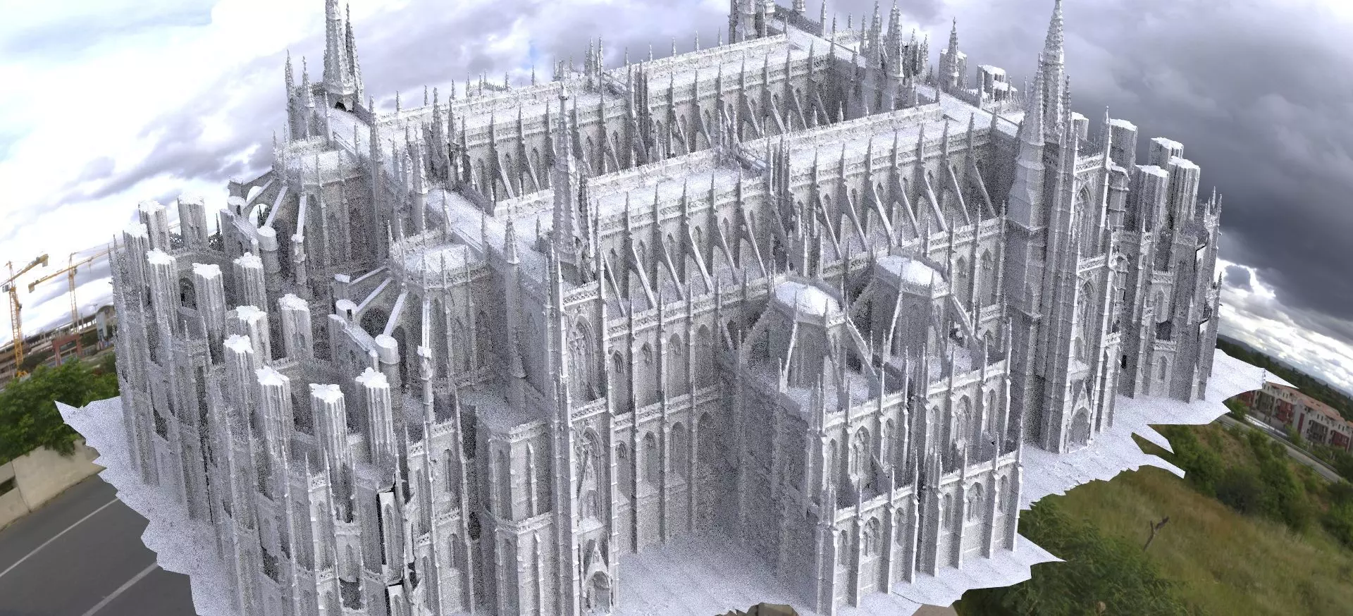 Bloodborne inspired architecture 2 3D model_0