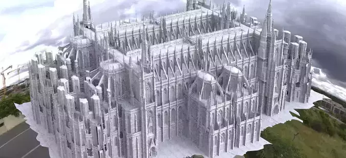 Bloodborne inspired architecture 2 3D model