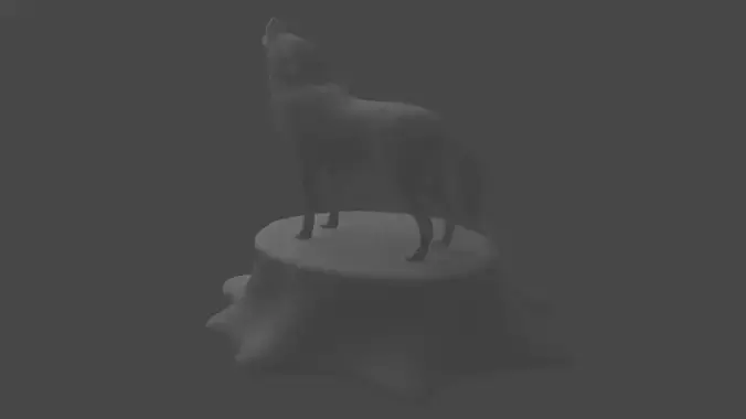 Wolf Model W Stand 3D PRINTABLE Free 3D model