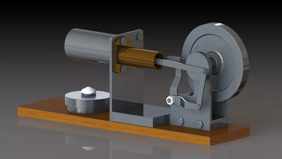 Hot air engine Free 3D model