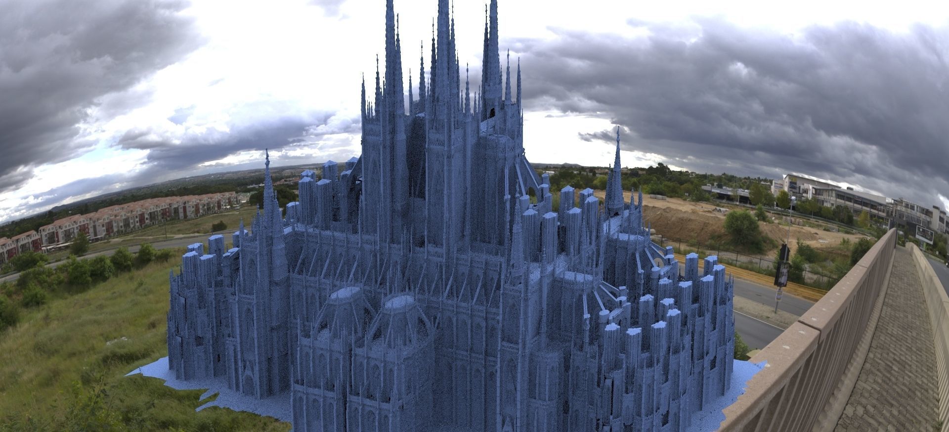 Bloodborne inspired Town Gothic architecture  3D model_2
