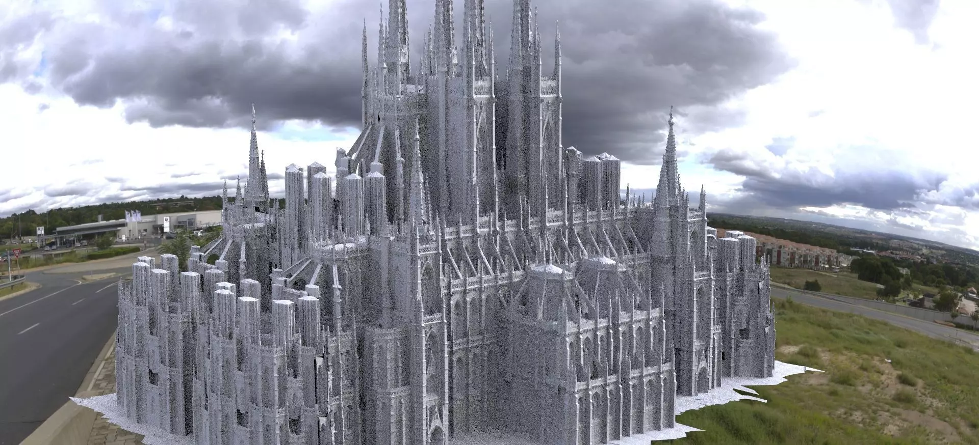 Bloodborne inspired Town Gothic architecture  3D model_0